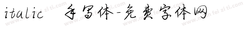 italic 手写体字体转换